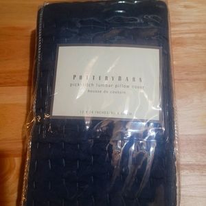 Pottery Barn Pickstitch Lumbar Pillow Cover